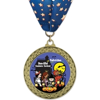 2-5/8" GFL Full Color Medal w/ Stock Millennium Neck Ribbon