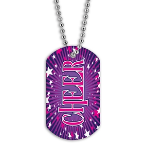 Full Color Dog Tags w/ Cheer Stock Designs