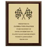 8" x 10" Cherry Plaque w/ Engraved Plate