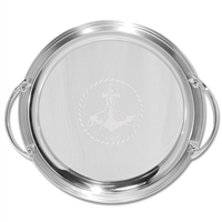 14" Round Tray with Handles
