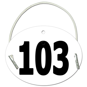 Dressage/Small Oval Exhibitor Numbers w/ Elastic