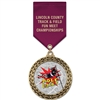 2-5/8" GFL Full Color Medal w/ Solid Color Satin Drape