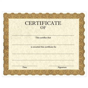 Full Color "Classic Gold" Stock Certificates