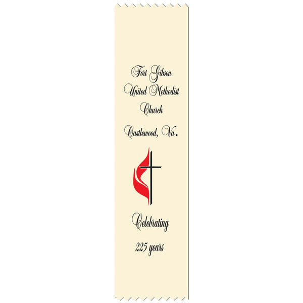 2-1/2" x 10" Custom Multicolor Pinked Top Award Ribbon