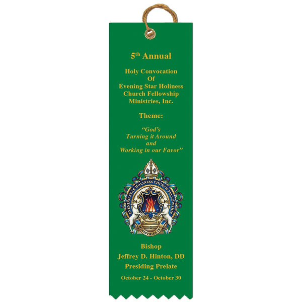 1-5/8" x 6" Custom Multicolor Square Top Award Ribbon