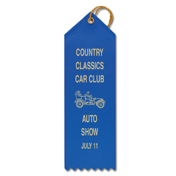 1-5/8" x 6" Custom Point Top Award Ribbon
