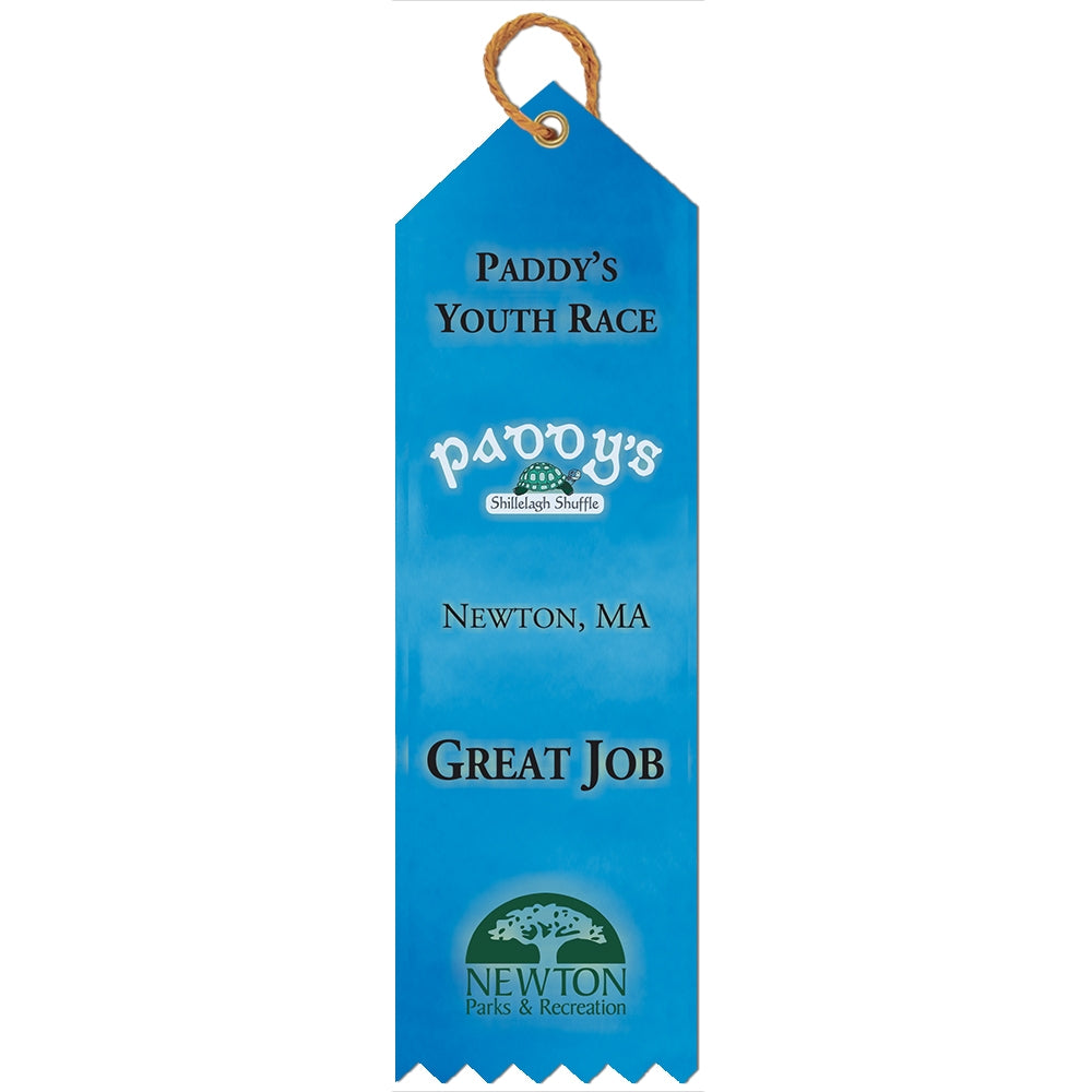 Multicolor Point Top Award Ribbon - 1-5/8