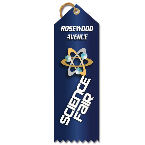 2" x 6" Custom Multicolor Point Top Award Ribbon