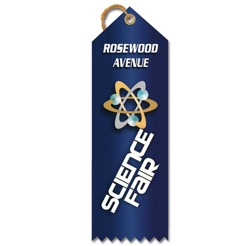 2" x 6" Custom Multicolor Point Top Award Ribbon