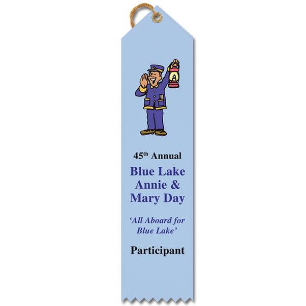 2" x 8"  Custom Multicolor Point Top Award Ribbon