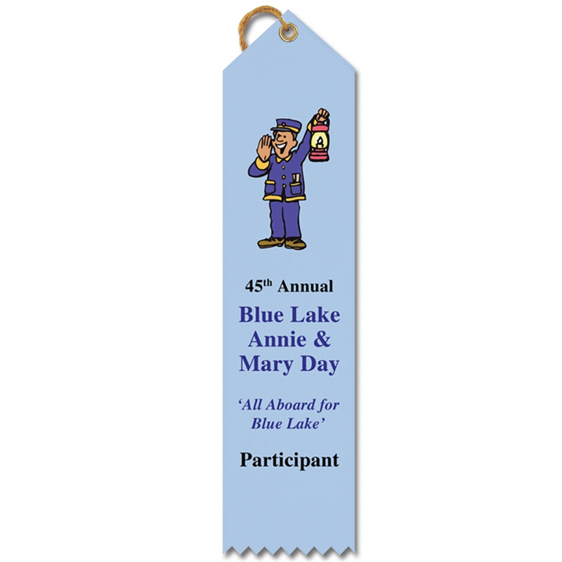 2" x 8"  Custom Multicolor Point Top Award Ribbon