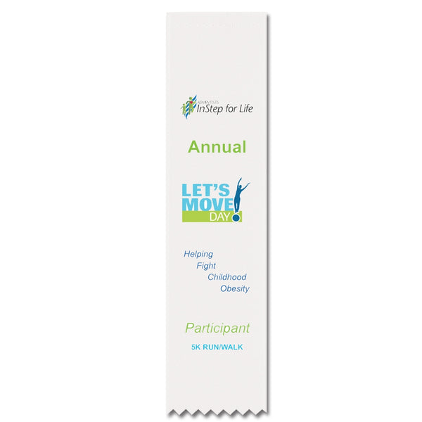 2" x 8" Custom Multicolor Hemmed Top Award Ribbon