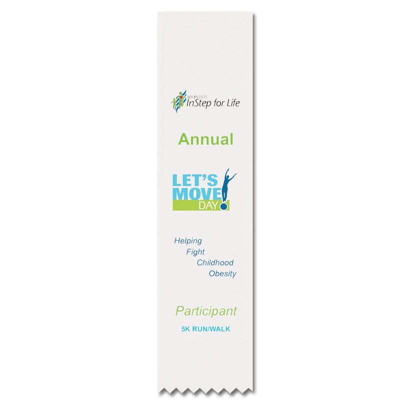 2" x 8" Custom Multicolor Hemmed Top Award Ribbon
