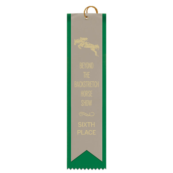 2-1/2" x 10" Custom 2 Layered Square Top Award Ribbon