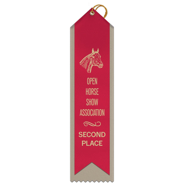 2-1/2" x 10" Custom 2 Layered Point Top Award Ribbon