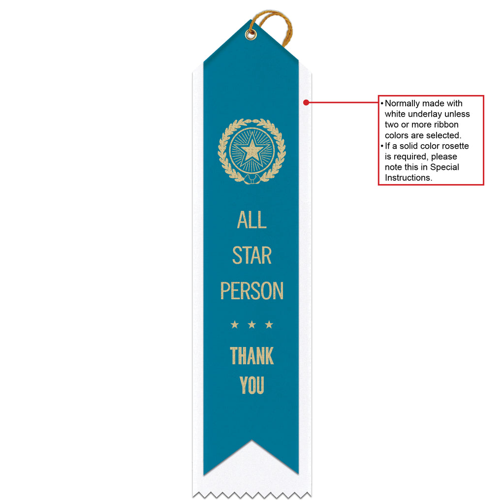 2 Layered Point Top Award Ribbon | Award Ribbons