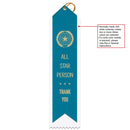 2-1/2" x 10" Custom 2 Layered Point Top Award Ribbon