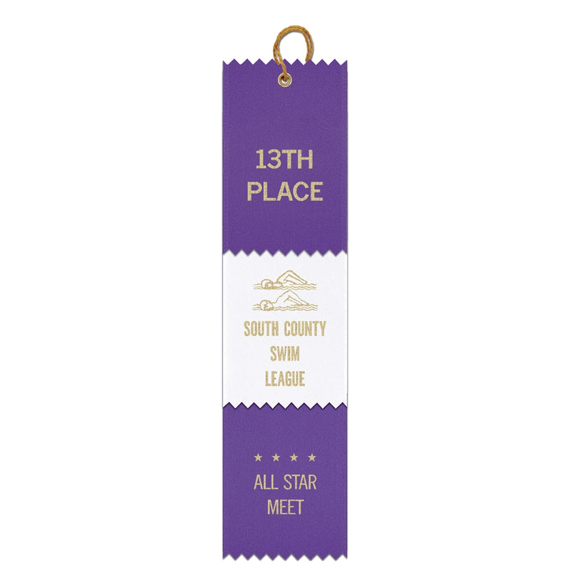 2-1/2" x 10" Custom 3 Layered Pinked Top Award Ribbon