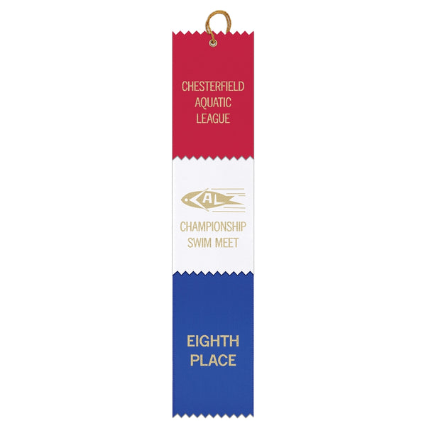 2-1/2" x 12" Custom 3 Layered Pinked Top Award Ribbon