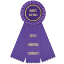 Mere 3 Rosette Award Ribbon, 3" Top