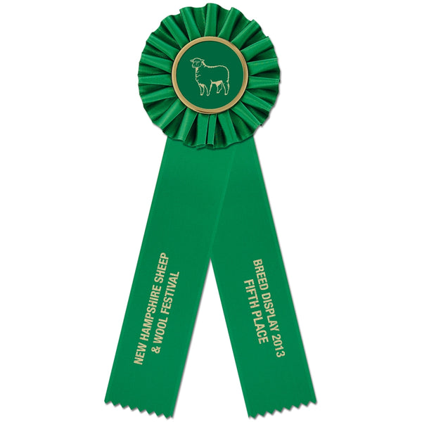 Ideal 2 Rosette Award Ribbon, 4" Top