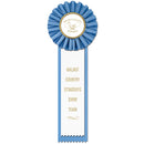 Master 1 Rosette Award Ribbon, 4" Top