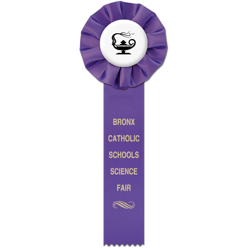 Empire 1 Rosette Award Ribbon, 4" Top