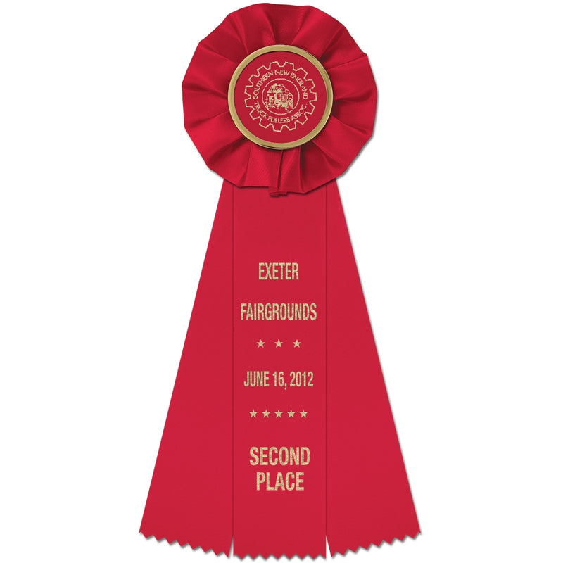 Empire 3 Rosette Award Ribbon, 4" Top