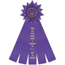 Finchley 5 Rosette Award Ribbon, 5-1/2" Top