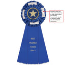 Birmingham 3 Rosette Award Ribbon, 4-1/2" Top