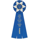 Ewell 3 Rosette Award Ribbon, 4-1/2" Top