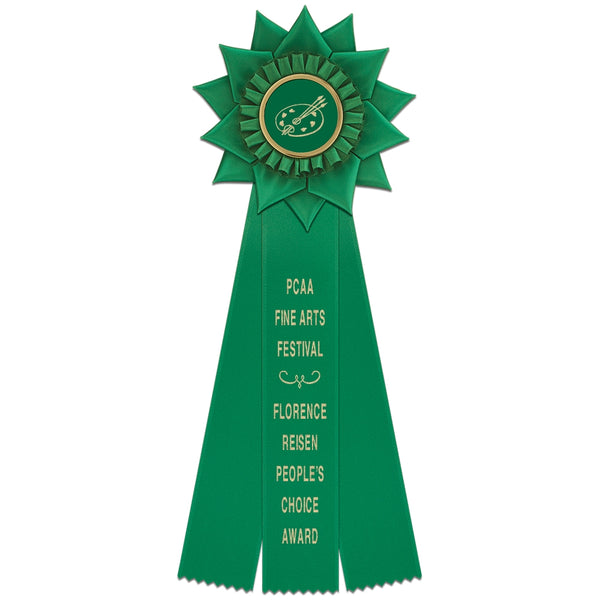 Midhurse 3 Rosette Award Ribbon, 5-1/2" Top