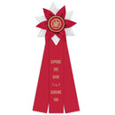 Wales 3 Rosette Award Ribbon, 5-1/2" Top