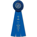 Dover 3 Rosette Award Ribbon, 4-1/2" Top