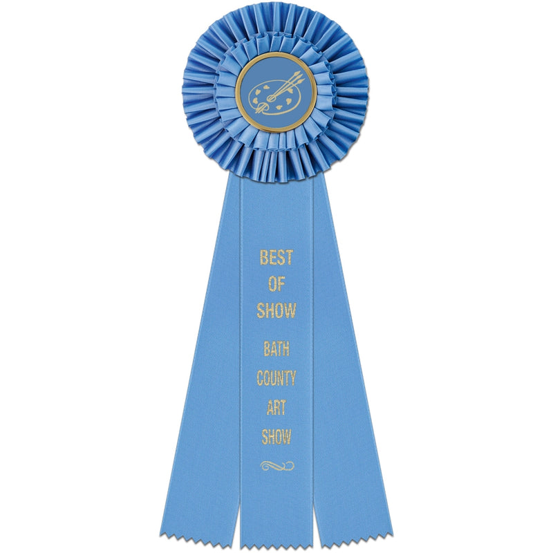 Shannon 3 Rosette Award Ribbon 5" Top