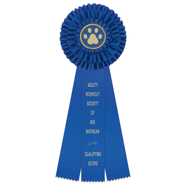 Regent 3 Rosette Award Ribbon, 5-1/2" Top