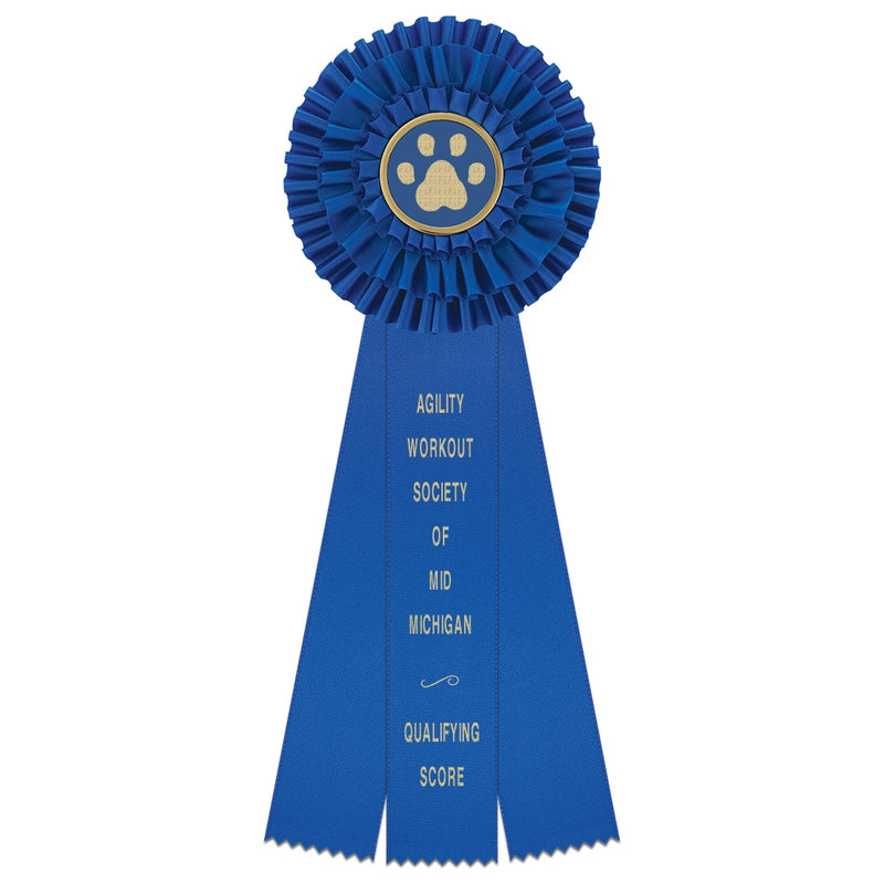 Regent 3 Rosette Award Ribbon, 5-1/2" Top