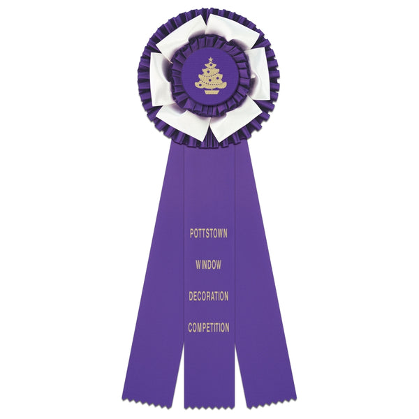 Dutchess 3 Rosette Award Ribbon, 5-1/2" Top