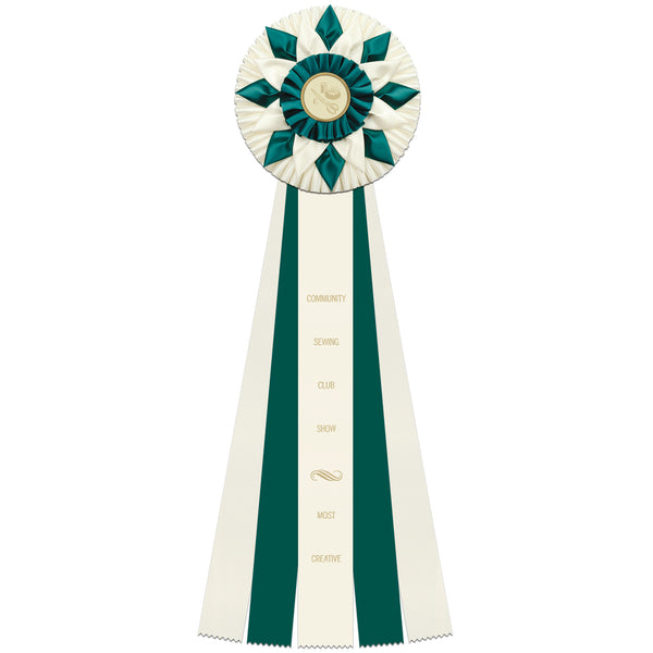 Sunniside 5 Rosette Award Ribbon, 8" Top