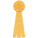 Marlow 3 Rosette Award Ribbon, 6-1/2" Top