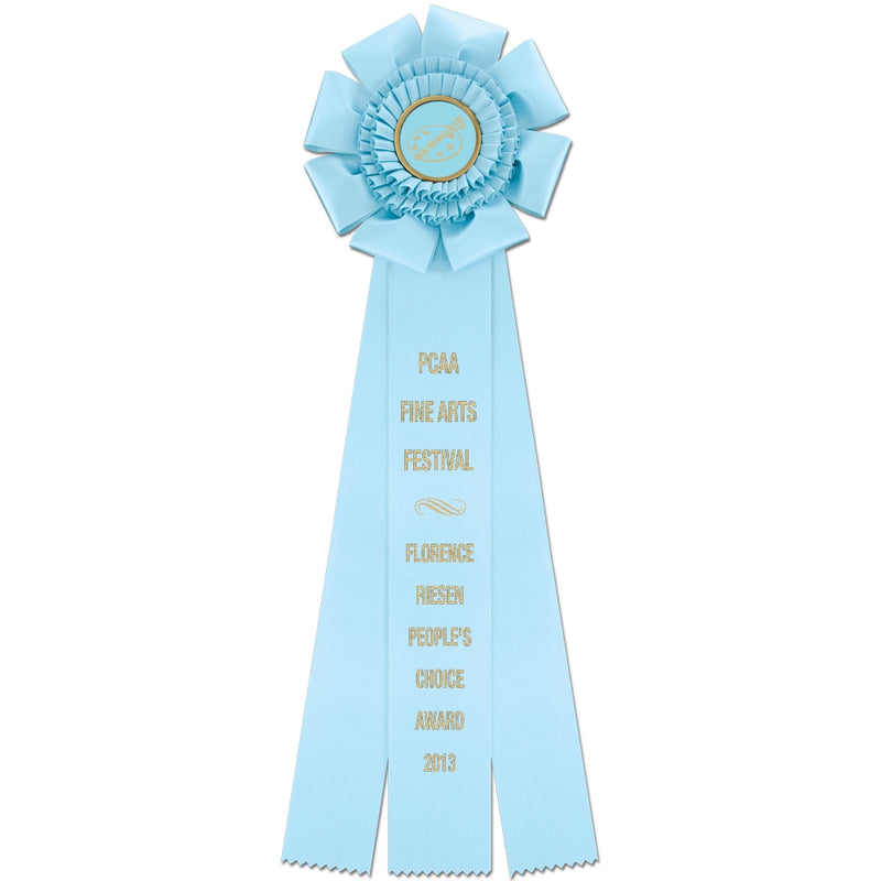 Wellfleet 3 Rosette Award Ribbon, 6-1/2" Top