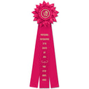 Sunburst 3 Rosette Award Ribbon, 6-1/2" Top
