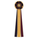 Hampton 3 Rosette Award Ribbon, 6-1/2" Top