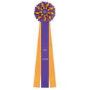 Harwich 3 Rosette Award Ribbon, 6-1/2" Top