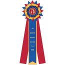 Amesbury 3 Rosette Award Ribbon, 6" Top