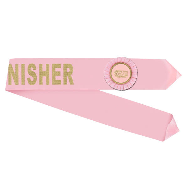 Custom Award Half Sash With 3" Rosette <15 Letters