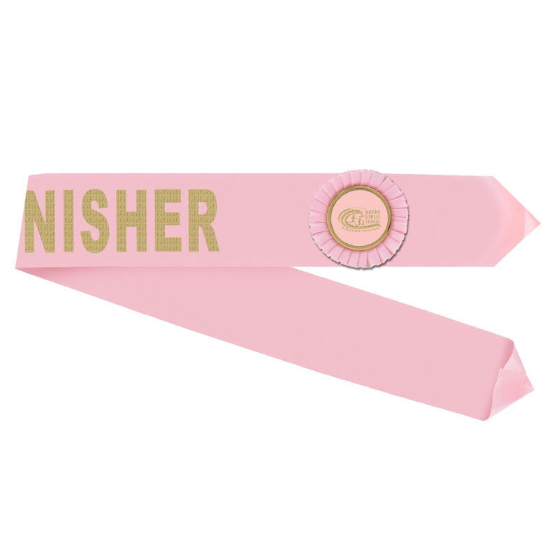 Custom Award Half Sash With 3" Rosette <15 Letters