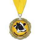 2-3/4" Custom XBX Award Medal With Grosgrain Neck Ribbon