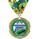 2-3/4” Custom XBX Award Medal With Millennium Neck Ribbon