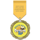 2-3/4" Custom XBX Award Medal With Satin Drape Ribbon